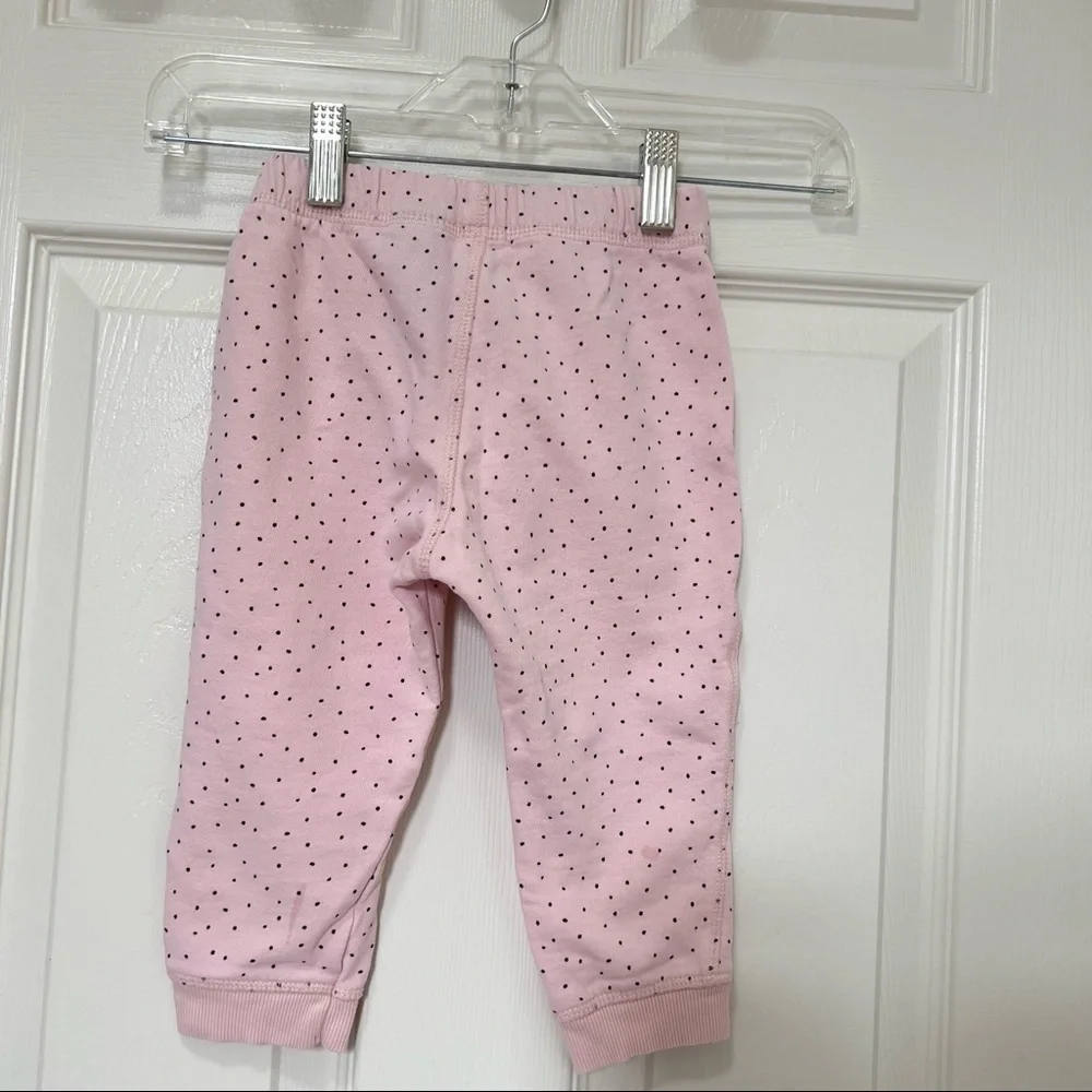 𝅺h&m Girl Light pink dotted lightweight Joggers- Size 1- 2 years - Picture 5 of 5